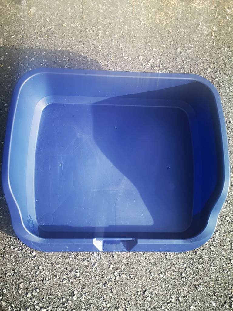 Navy plastic Rabbit/Guinea pig toilet