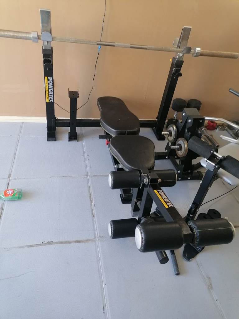 Olympic weights and bar without collars
