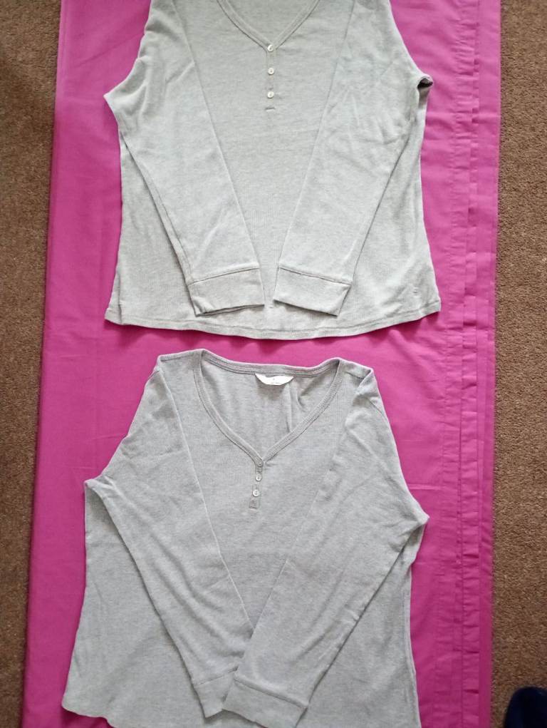 PJ TOPS - SIZE 14, bought as separates from M&S - as new cond. Also new pkt cotton briefs unopened.