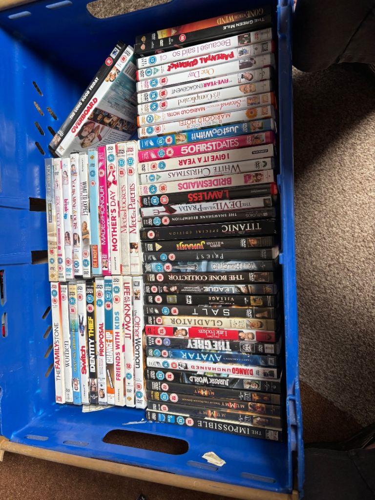 Large Job Lot of DVDs - Mixed Genres, Good Condition