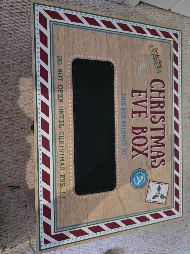 2 x Christmas Eve Wooden Boxes