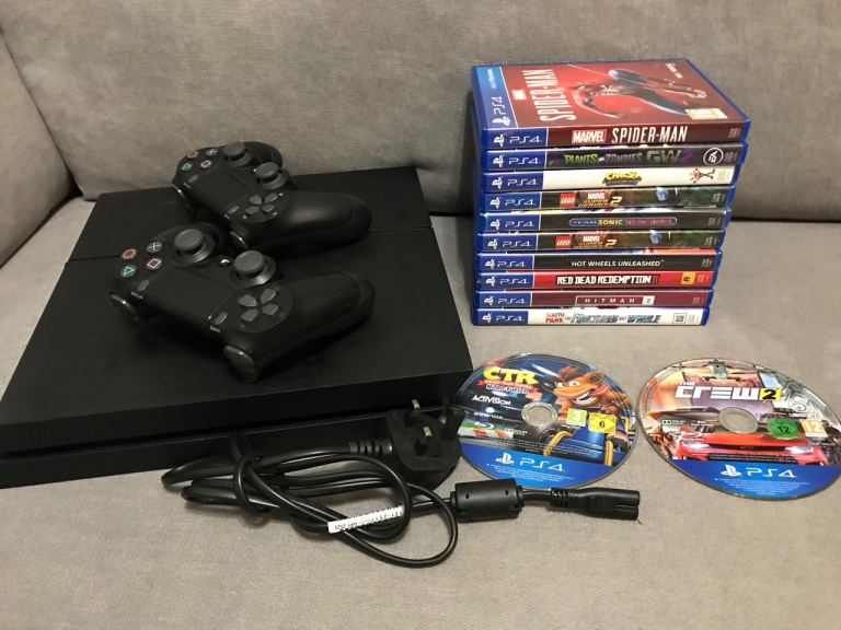 image for Sony Playstation 4 (PS4) console x2 controllers x12 games bundle