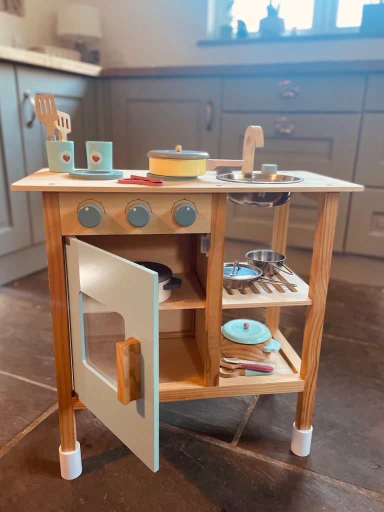 Wooden Children’s Play Kitchen with Accessories – Excellent Condition