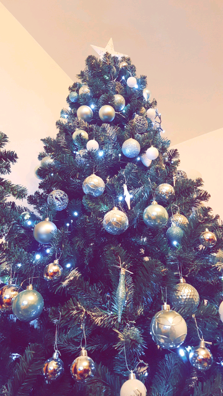 7ft Canadian Christmas Tree with Baubles