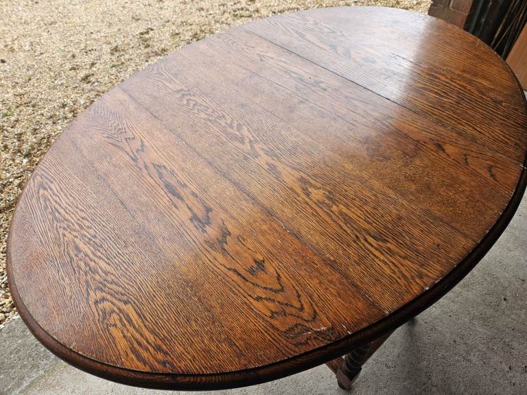 Drop leaf table with barley twist gate legs