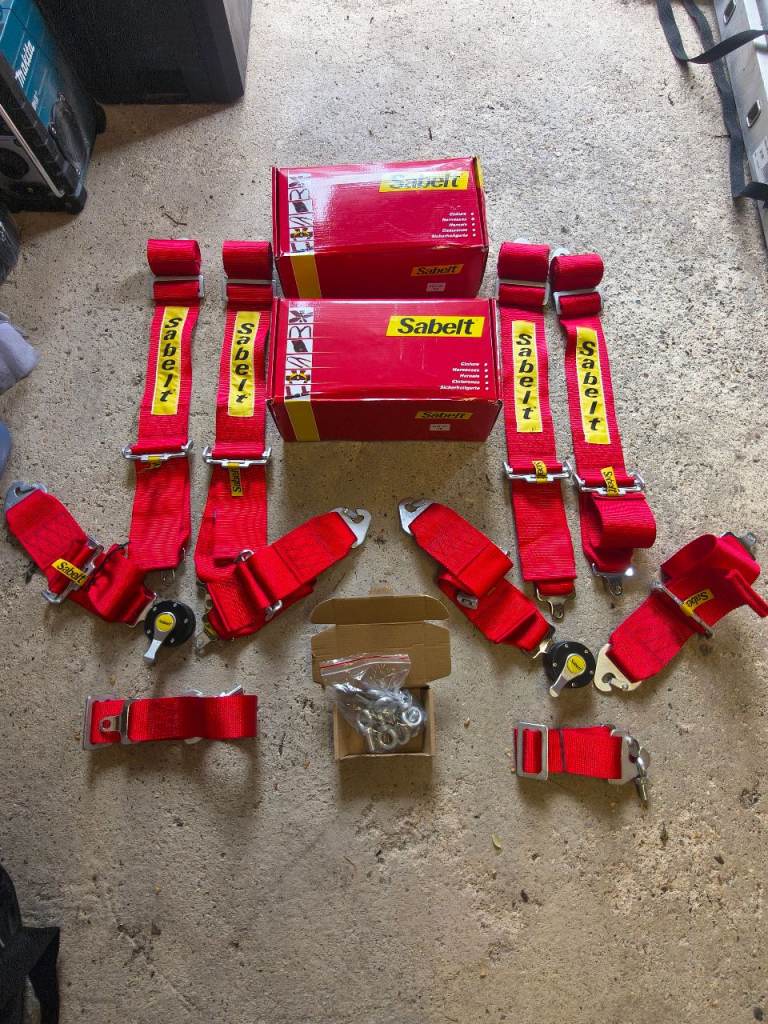 2 x Sabelt 5 point harnesses for track day car race car