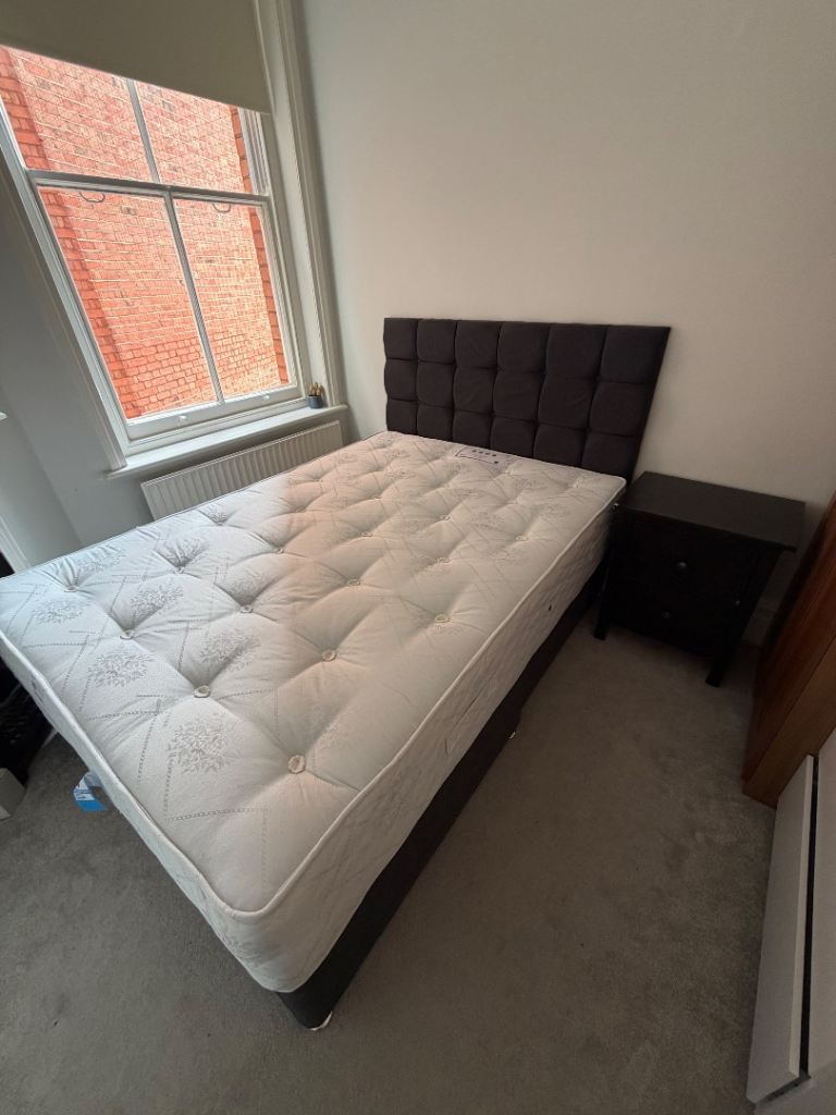 Double Bed with Orthopaedic Mattress – Clean, Ready to Use