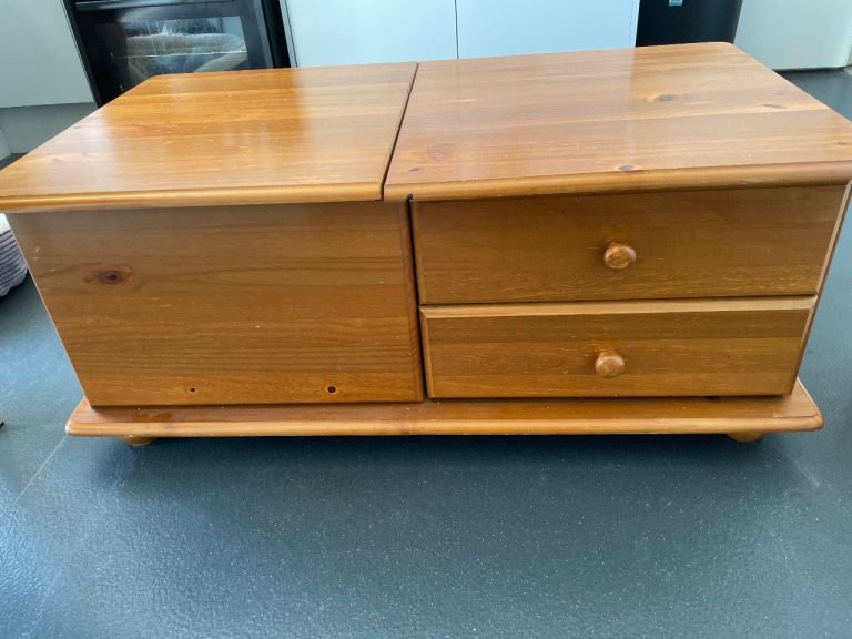 Wooden TV Unit with Storage Drawers – Good Condition
