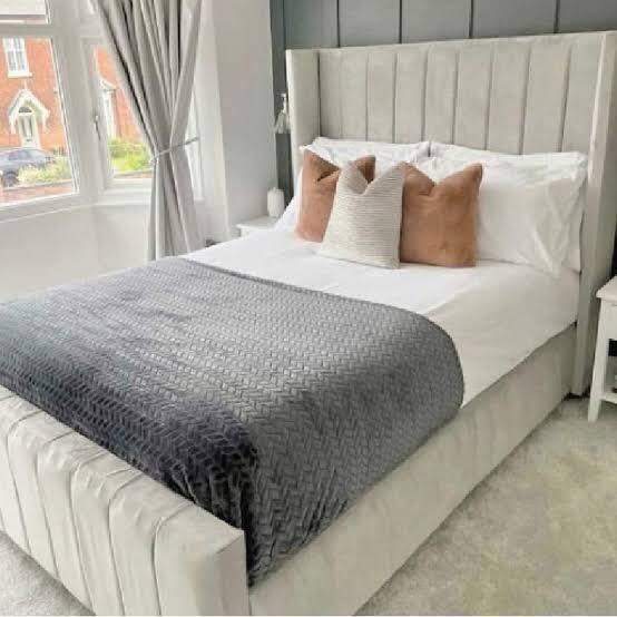 ✔🖤Double Frame Single Base with Headboard & Hard Mattress Sale