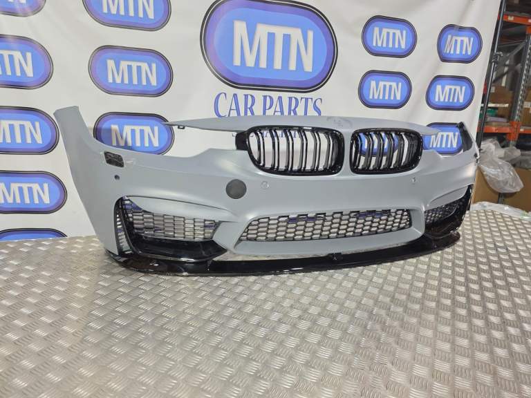 Front Bumper For BMW 3 Series 11-19 F30 F31 M3 Style Splitter Kidney Grill Fogs