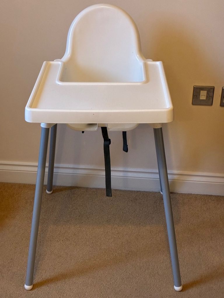 IKEA Antilop High Chair with Tray – White, Good Condition