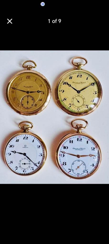 Vintage bulova pocket watches 14ct proper gold with hallmark 
