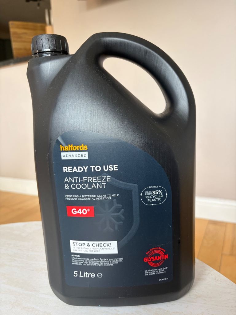 Free - Halfords Advanced G40 Antifreeze & Coolant