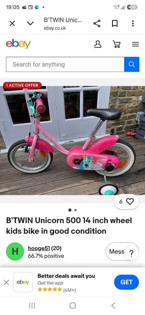 Girls bike 3-5 years