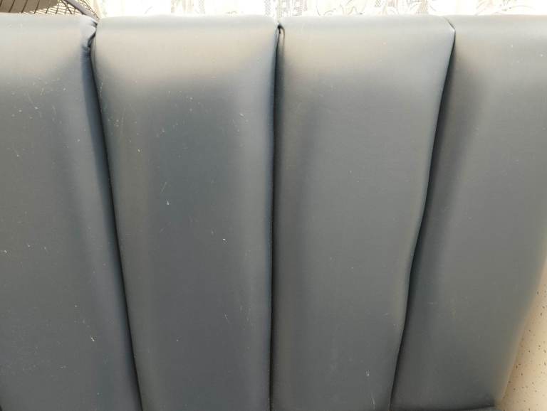 FREE Blue Faux Leather Booth Seating Bench Sofa Fair Condition for Sale