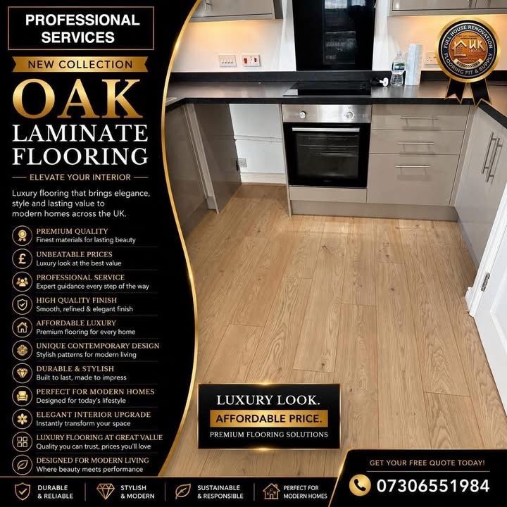 New Oak Laminate Flooring - Luxury Look, Affordable Price