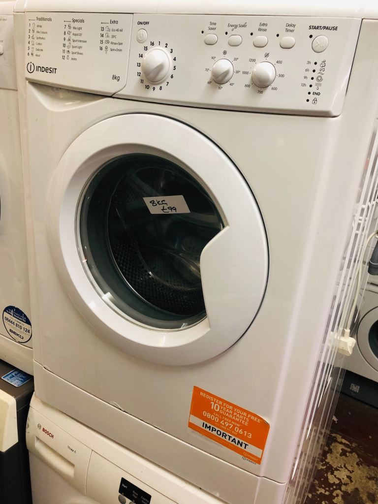 Indesit 8kg load -White energy saver washing machine 
