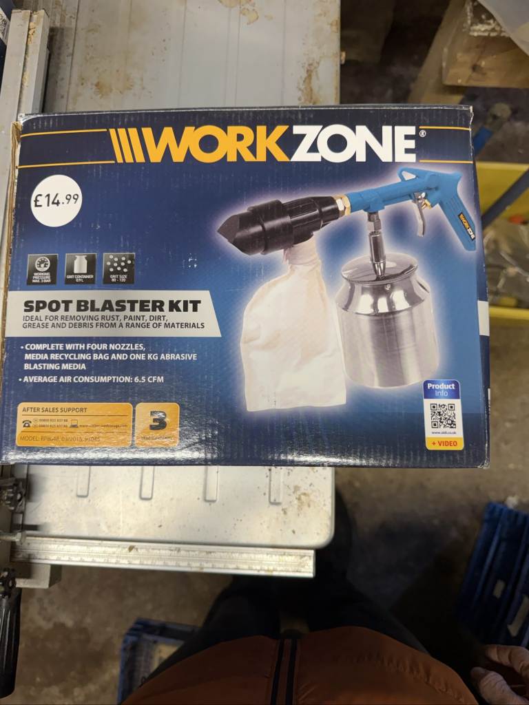 Workzone Spot Blaster Kit with 4 Nozzles Blue