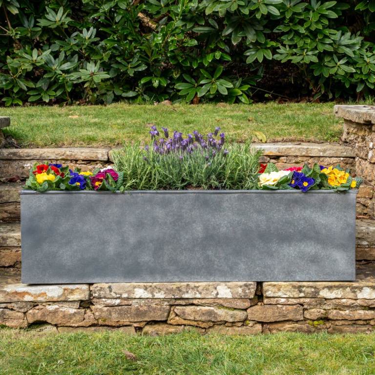 Galvanised Steel Long Planter 🪴