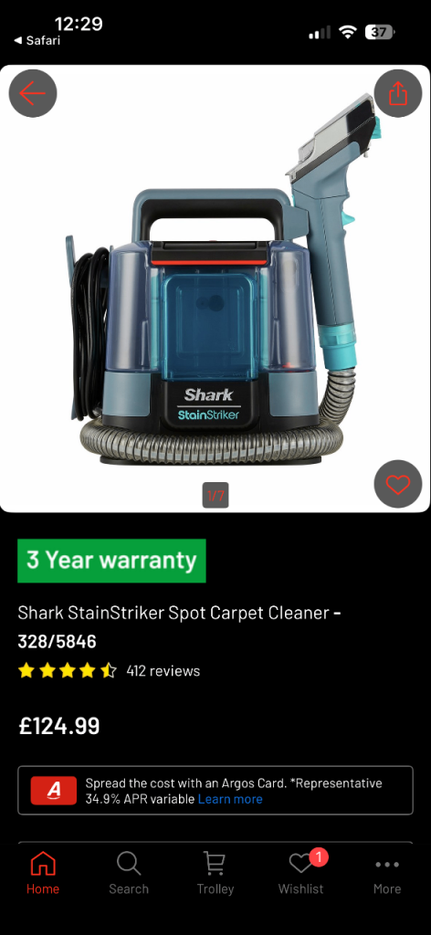 Shark carpet cleaner 