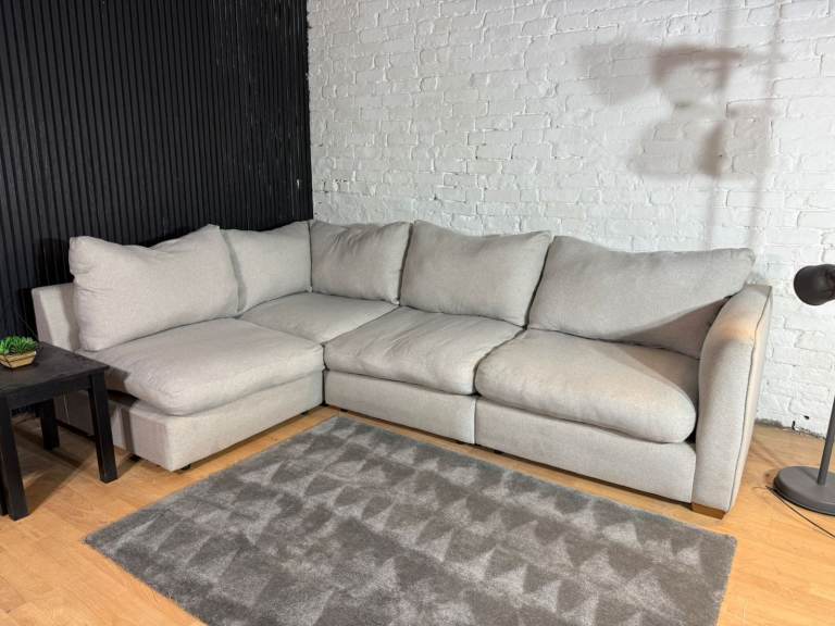 New Stock! OAK FURNITURE Grey Corner Sofa