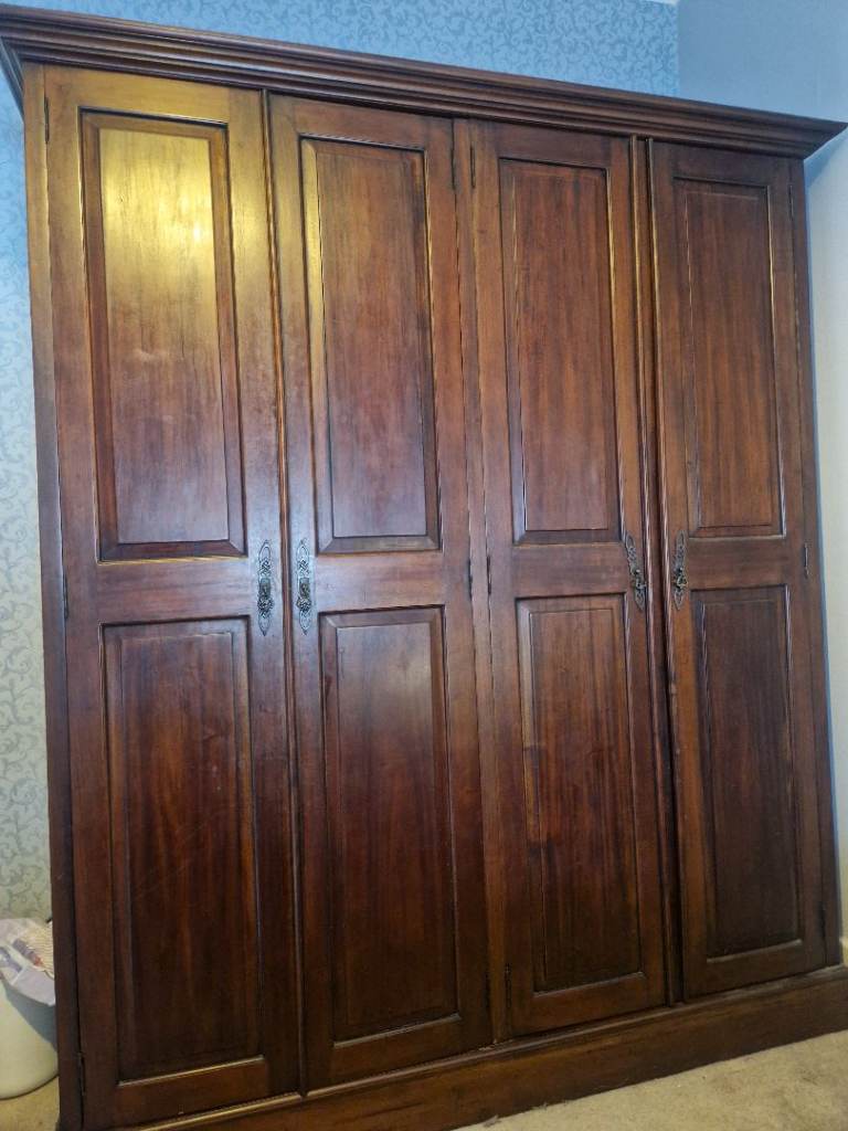Double wooden wardrobe