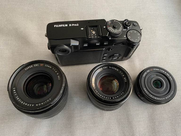 Fujifilm X-Pro2 camera + 3 lenses