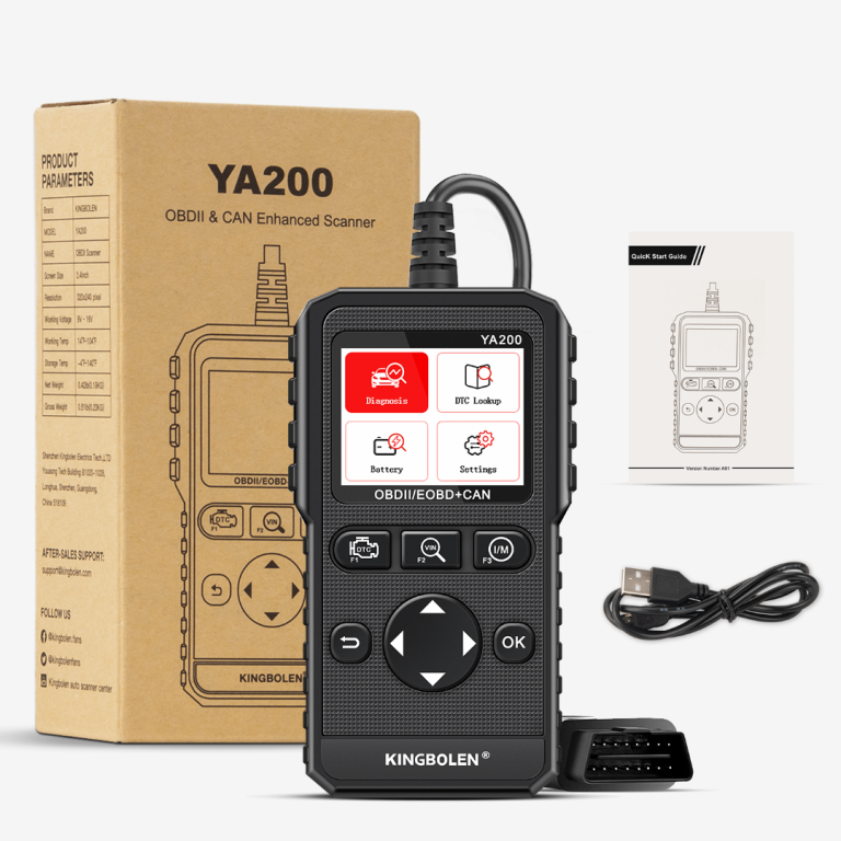 YA200 Engine Error Car Diagnostic Tool OBD2 Scanner Code Fault Erase Reader EOBD