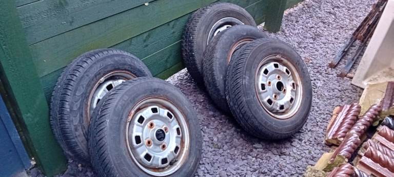 12" Ford fiesta mk1 / Ford pattern trailer wheels.