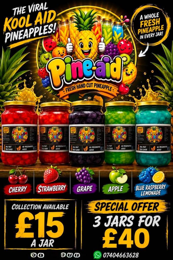 Pine-aid Kool Aid Pineapples - Fresh Hand Cut Fruit Jars