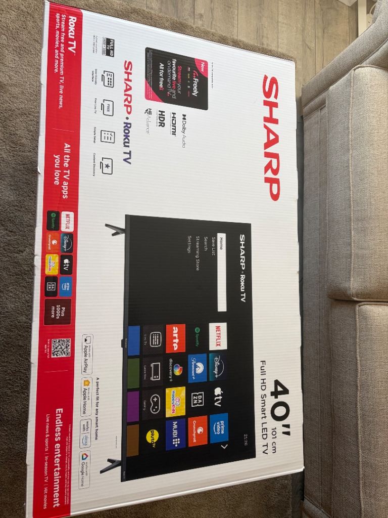 Sharp 40" Full HD Smart LED TV – New in Box