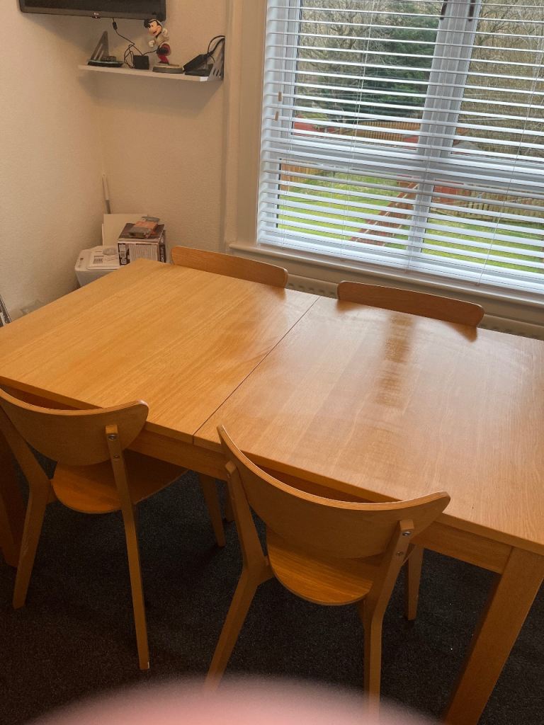 Dining table and chairs