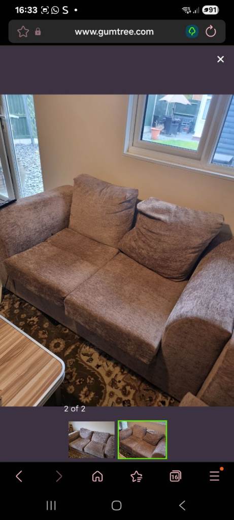 2 seater sofa x2 