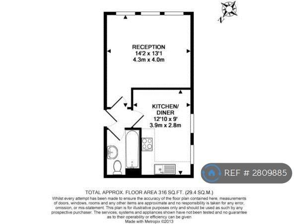 Studio flat in Tooting, London, SW17 (#2809885)