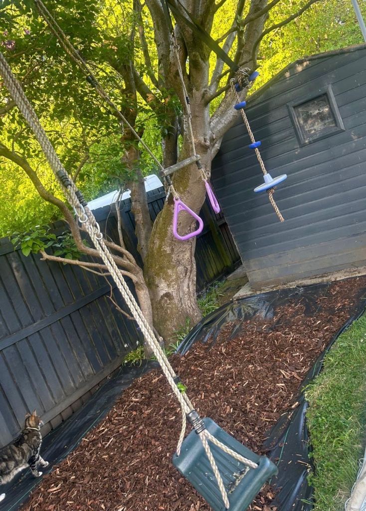 Two garden swings. 