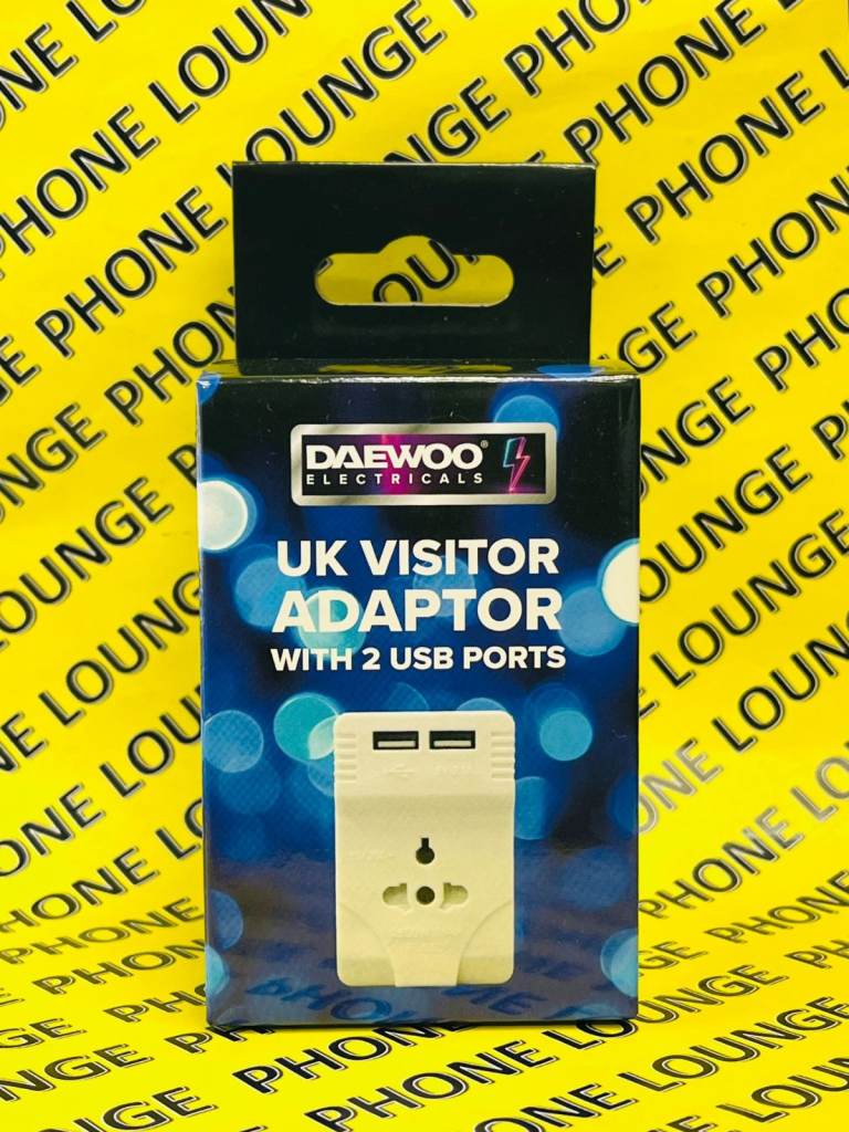 Daewoo UK Visitor Travel Plug with Usb x2