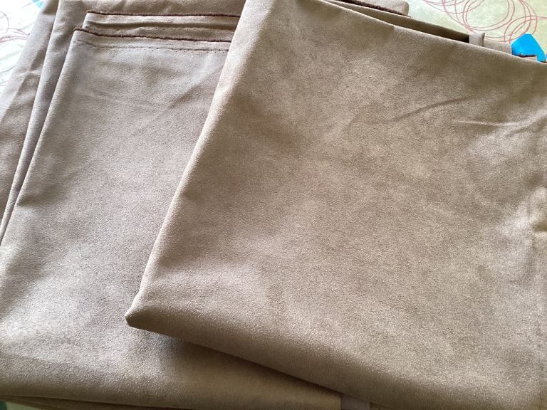 Beige curtain material Fabric Curtains - Good Condition