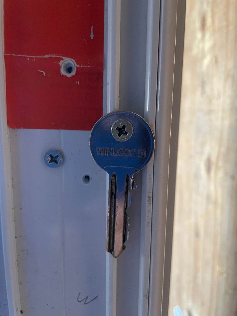 UPVC DOOR 201.5 x 86.5 cm - BEAUTIFUL UPVC DOUBLE GLAZED DOOR - OBSCURE GLASS (REF: DX201)