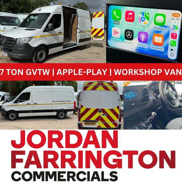 2021 21 reg MERCEDES BENZ SPRINTER 317 170 BHP RWD UTILITY VAN ***3.5T TOWING***