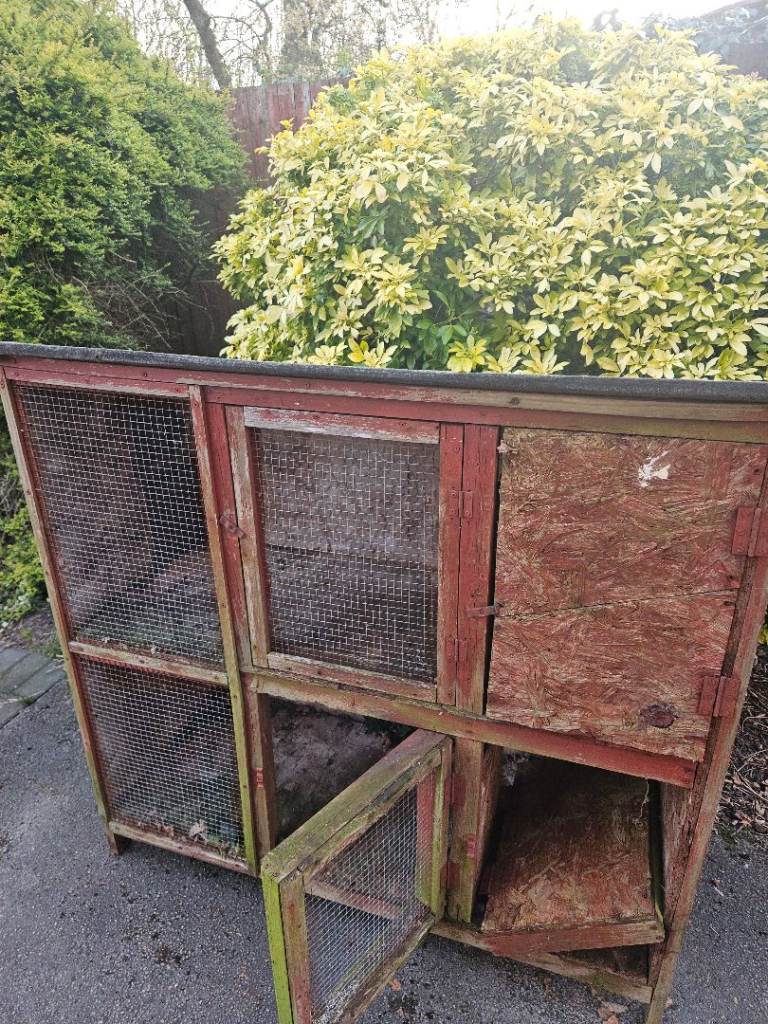 Rabbit hutch heavy duty wooden guinea pig