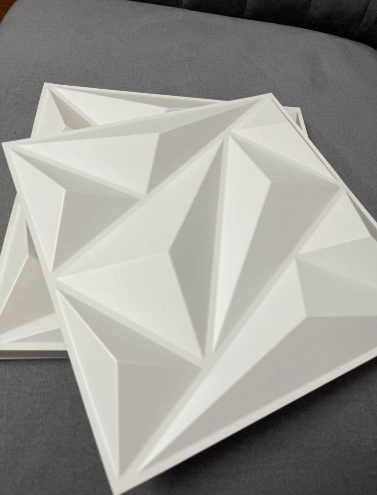 3D tiles wall panels black and white colour 