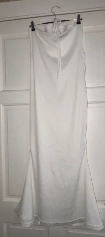 shein white maxi dress SHEIN White Ruched Strapless dress XS (0-2)