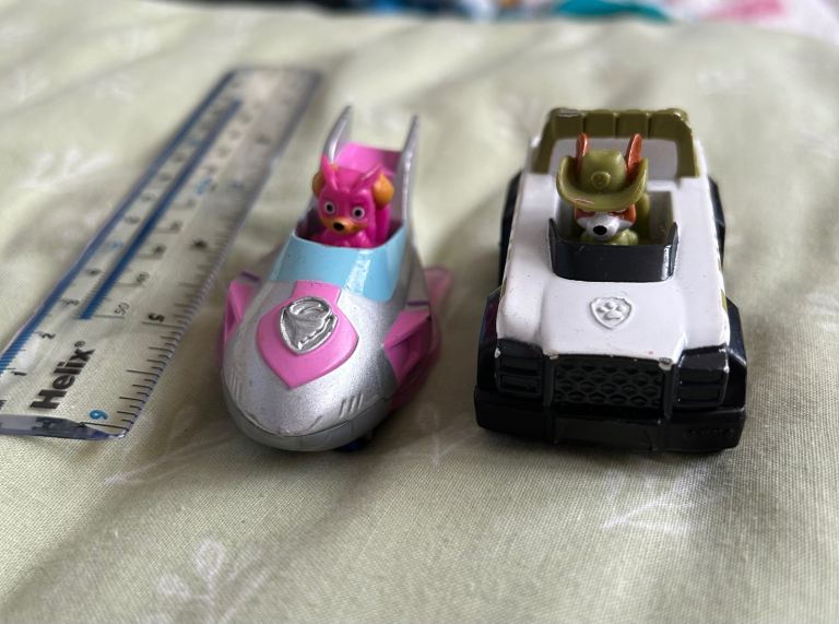 Paw patrol Little tracker and Skye cars 