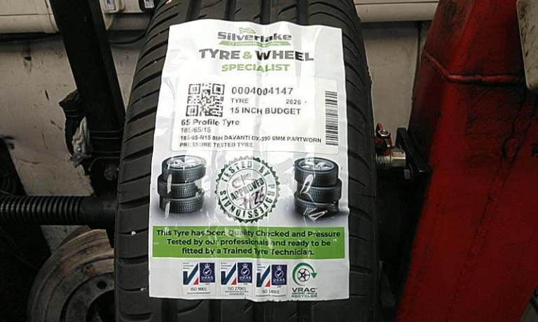 185-65-R15 88h Davanti Dx-390 6mm Partworn Pressure Tested Tyre