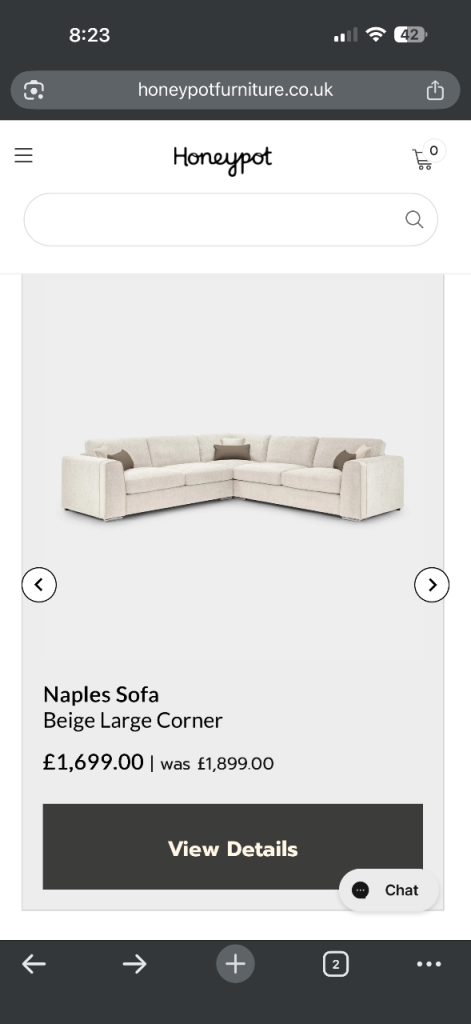 Large corner sofa 