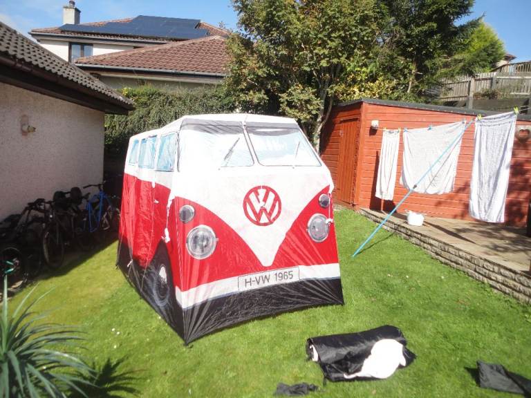 volkswagen campervan tent, used once, complete, see pictures