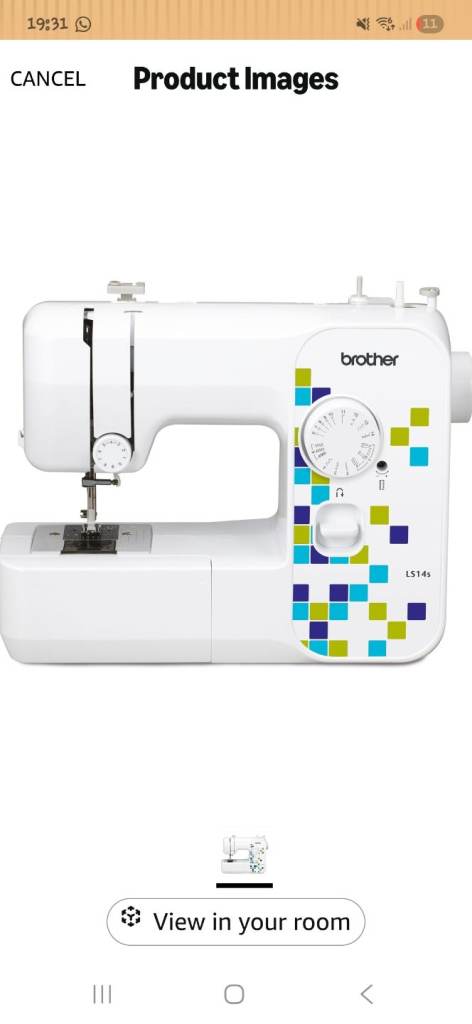 Brother LS14S Metal Chassis Sewing Machine, 43.9 x 18.9 x 36 cm White