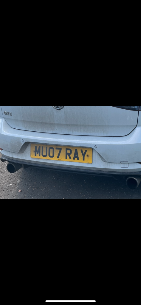 Private number plate MU07 RAY (MURRAY)