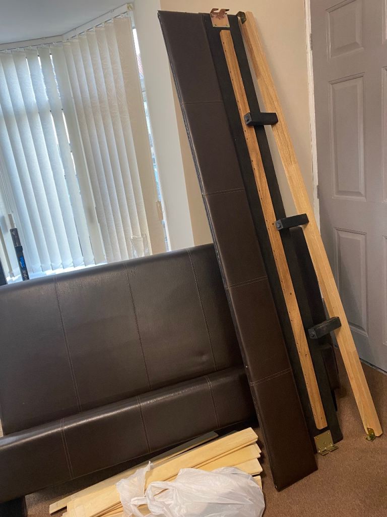 King size leather bed frame 