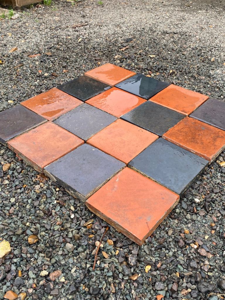 Quarry tiles 6x6x1” Victorian original reclaimed 